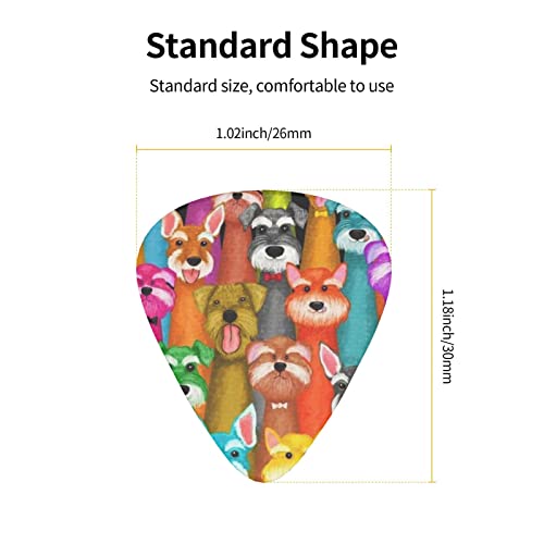 Lot de 24 médiators imprimés chiens pour guitare acoustique, électrique, basse (0,46/0,71/0,96 mm) - Les Beatles, Paul McCartney, John Lennon, RIngo Starr, George Harrison Lot de 24 médiators imprimés chiens pour guitare acoustique, électrique, basse (0,46/0,71/0,96 mm) – Image 5