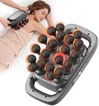 20 Gun de massage de la tête masseur de tissu profond, 3 Modes 30 Niveaux d'intensité, sans fil Massager portable silencieux musclé pour les épaules arrière Pieds et la taille, noir