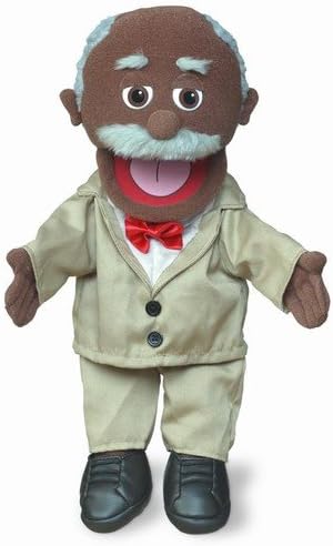 Pops, Black Grandfather, Hand Puppet, 40cm