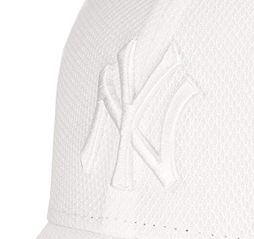 New Era New York Yankees 39thirty Stretch Cap Diamond Era Tonal White - XS-S 3