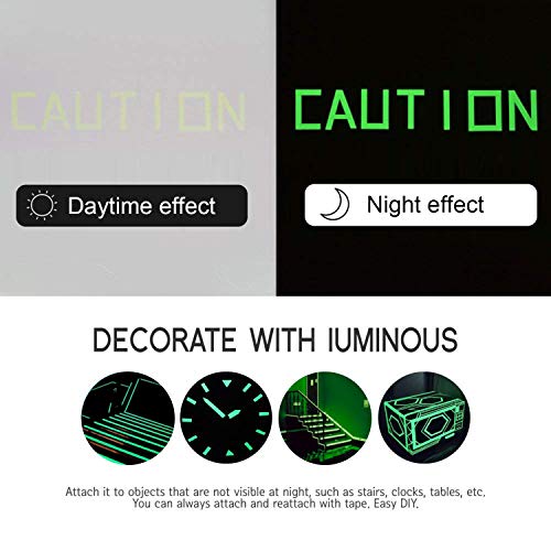 Reastar Fluoreszierendes Klebeband 5 m x 20 mm, Leuchtband, Markierungsband, Phosphorband, leuchtendes wasserdichtes Leuchtband, Warnband, Bühnenbedarf