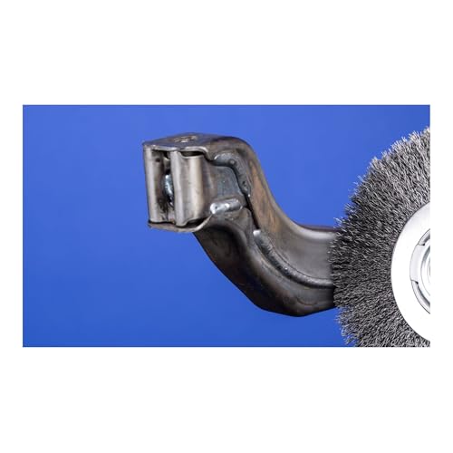 Image of Pferd Round Wire Brush 150 mm, Width 25 mm, Unbraided Wire Stainless Steel 0.30, Includes Set of Hole Adapters Ak 32-2 (12.7-31.75 mm), Universal Use