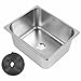 Eujgoov RV Stainless Steel Sink with Efficient Drainage for Home Kitchen, Boat, Car, Motorhome, 304 Stainless Steel, Embedded Installation, 320x260x150mm, 11L Capacity