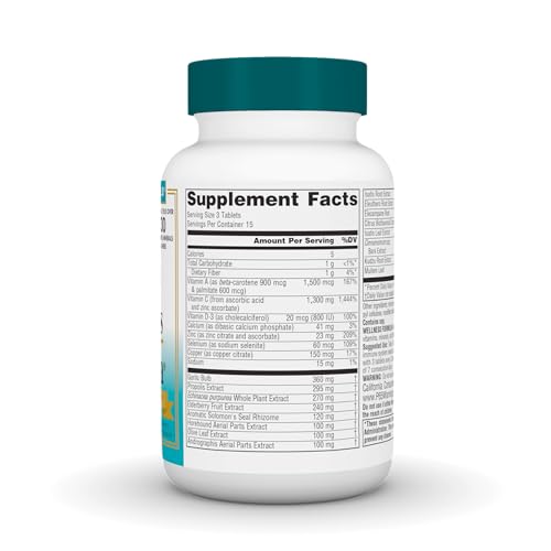 Source Naturals Wellness Formula Bio-Aligned Vitamins - Immune System Support Supplement & Immunity Booster* - 45 Tablets - Image 3