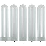 SUNLITE 40484-SU FUL15T6 Fluorescent Black Light Bulbs, 15 Watts, GX10q 4-Pin Base, UV Light, 365nm Color Wavelength, 5,000 Hour Life Span, Perfect for Bug Zappers, Clubs, Bars, 5 Pack
