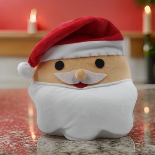 Image of Tickles Santa Claus with Beard & Cap Soft Stuffed Plush Toy for Kids Boys & Girls, Christmas Day (Size: 30 cm, Color: Red)