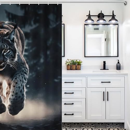 Rideau de douche imperméable en polyester Lynx 183x183cm - 5
