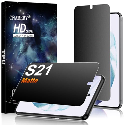 Cnarery 2 Pack for Samsung Galaxy S21 Matte Privacy Screen Protector 6.2 Inch[Not Glass] Anti-Scratch Anti-Glare Support fingerprint Unlock
