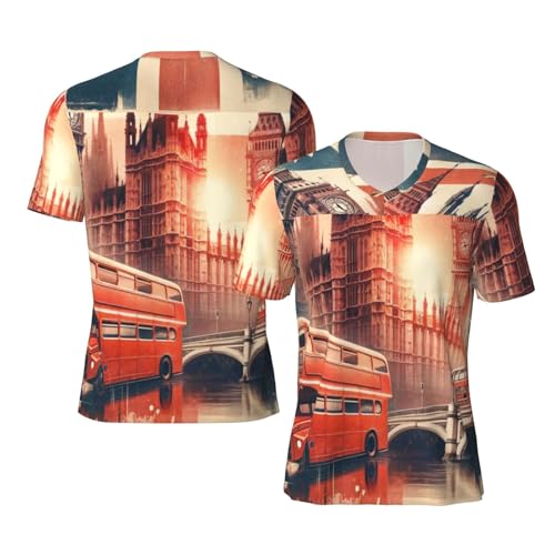 Stylish Athletic Sports Jersey Collage-Vintage-of-London Men's Rugby Jersey Xx-Large Black