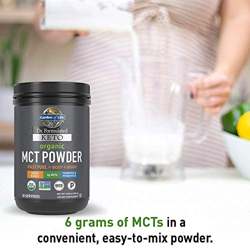 Garden Of Life Dr. Formulated Keto Organic Mct Powder - 30 Servings, 6G Mcts From Coconuts Plus Prebiotic Fiber & Probiotics, Certified Organic, Non-Gmo, Vegan, Gluten Free, Ketogenic & Paleo #TOP2