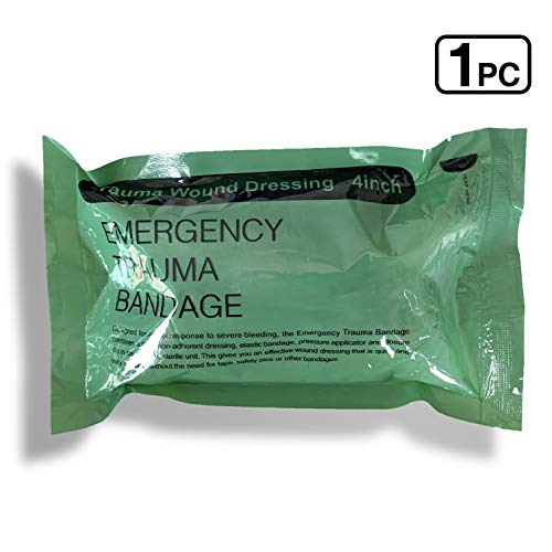 4" Israeli Bandage Vacuum Sterile Compression Bandages for Battle Wound Dressing Emergency Trauma