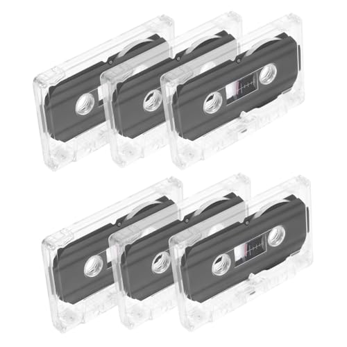 Tofficu 6pièces Cassettes Audio Vierges Enregistrables De Boîtier Transparent pour Enregistrements Longue Durée