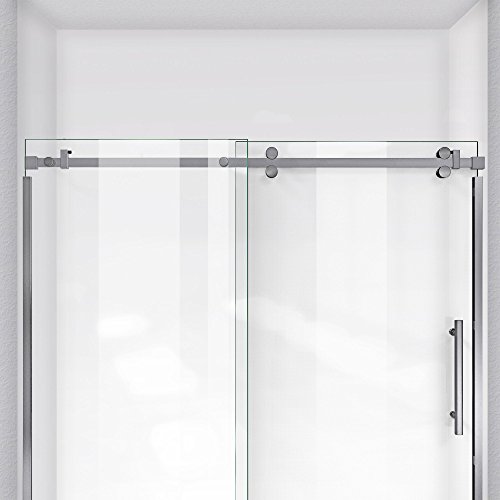 Dreamline Enigma Sky 56-60 In. W X 76 In. H Frameless Sliding Shower Door In Brushed Stainless Steel, Shdr-6560760-07 #TOP3