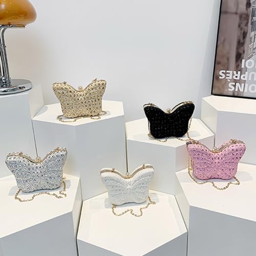 Sac à bandoulière avec détails papillon mignon et sangle fantaisie pour femme