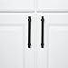 Amazon Basics Straight Bar Cabinet Handle, 6.63-inch Length (5-inch Hole Center), Flat Black, 10-Pack