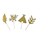 Glitter Gold Wild One Feather Arrow Teepee Cake Cupcake Toppers Picks for First One Birthday Boho Tribal Theme Party Decorations 24 PCS