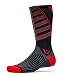 Swiftwick - VISION TEAM EIGHT, Tall Crew Socks for Cycling, Black Red, Medium
