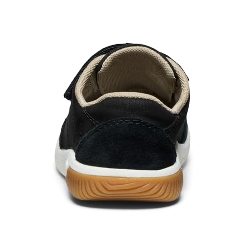 KEEN Unisex-Child KNX T-Toe Lightweight Double Strap Barefoot Feel Sneakers, Black/Star White, 12