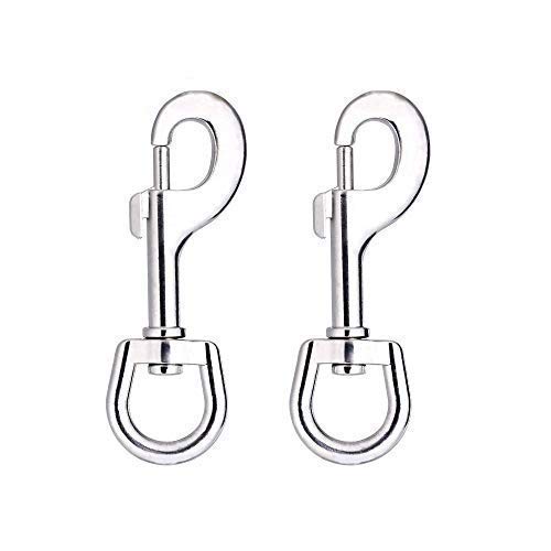 Prateek International Swivel Snap Hooks, Metal Heavy Duty Eye Clasp Multipurpose- Best for Spring Pet Buckle, Key Chain for Linking Dog Leash Collar, DIY Project (Pack of 2) (B0CY9L4XZC) Amazon Price History, Amazon Price Tracker