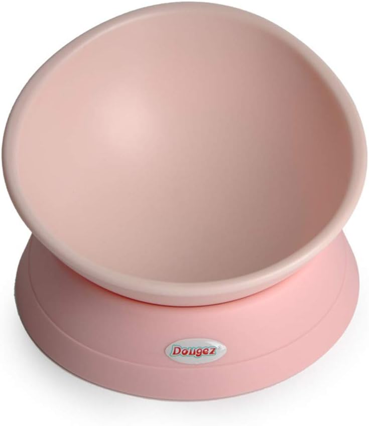 Real Pet Bulldog Bowl- Anti-Slip Dog Cat Dish Detachable Rubber Dog Bowl Pet Sterile Tilted Pet Feeder Slope Base