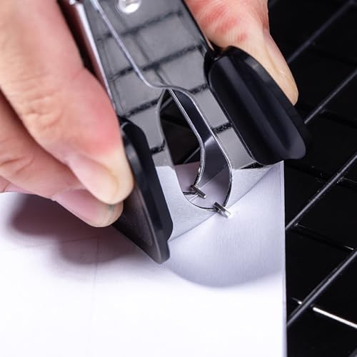 3 Stück Mini Heftklammerentferner,Entklammerer,Klammerentferner,Metallplastik Entklammerer Enthefter,Tacker Entferner Für Bücher,Zeitungen,Verpackungspapier,Extra Breiter Fingergriff,Rot/Schwarz/Blau
