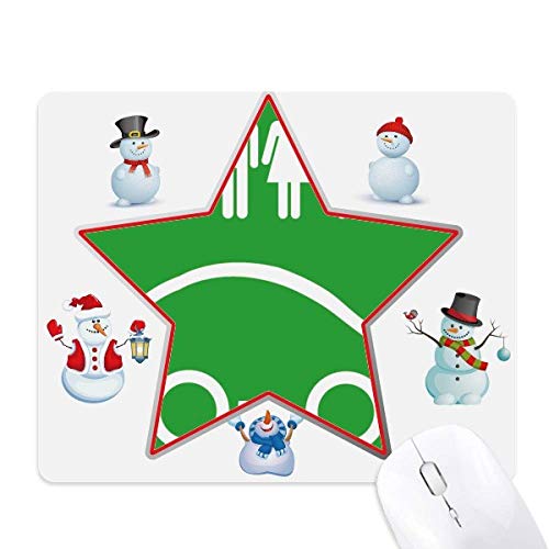Tapis de souris écologique bonhomme de neige tapis de bureau antidérapant