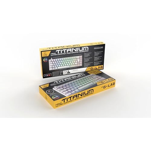 The G-Lab - Keyz Titanium - Tastiera Gamer Bianco 65% AZERTY, USB - Tastiera Mecanica Switch Rosso - RGB 100% Personalizzabile, Anti-Ghosting, Macro programmabile - per PC, PS4, PS5, Xbox - New - Tastiera gaming - Immagine 6