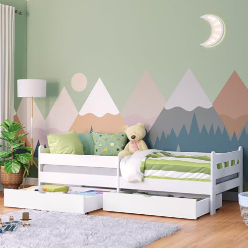 Bellabino Kinderbett Kuru 90x200 mit 2 Schubladen