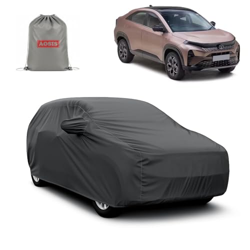 Image of AOSIS 'Waterproof' Car Cover Compatible with Tata Curvv /Curvv Ev 300 GSM Uly Coated Thick Fabric 4X4, Adjustable Belt Buckle, Elastic Grip