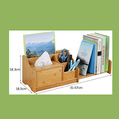 Zldctg Natural Bamboo Desk Organizer With Extendable Storage For Office And Home, Holder Media Rack #TOP1