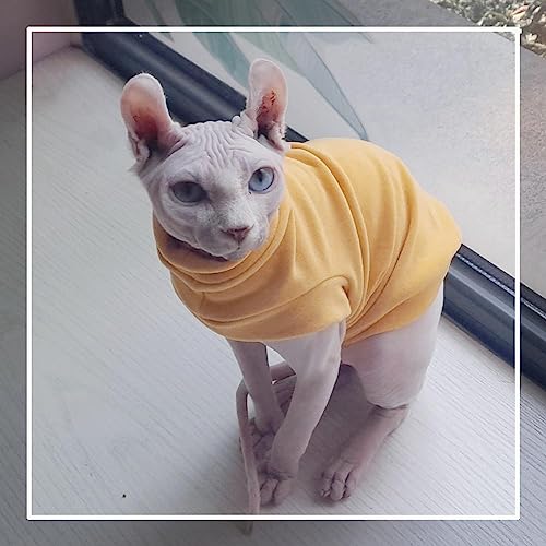 Hairless Cats Winter Clothes Sweatshirt Sweater,Stretch Dralon Fleece Cold Weather Pullover,Breathable Warm Cat Wear Vest for Sphynx Cat Devin - Image 4