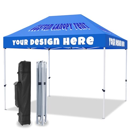 Custom Canopy Tent 6.6x10ft with Logo Text Personalized Pop...