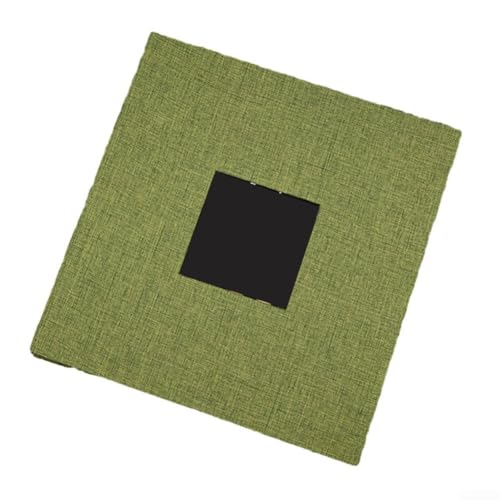 Album fotografico realizzato a mano con copertina in tessuto laminato e 20 per francobolli o foto, copertina personalizzabile per collezionisti e custodi dei ricordi (verde)