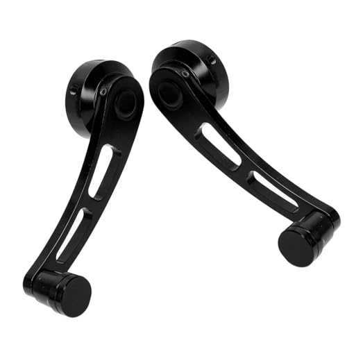 Image of Car Window Handle,2pcs Alloy Window Handle Riser Winder Crank Fit for Feature Car Door Window Winder Crank Riser,Unique Classic Car (Black)