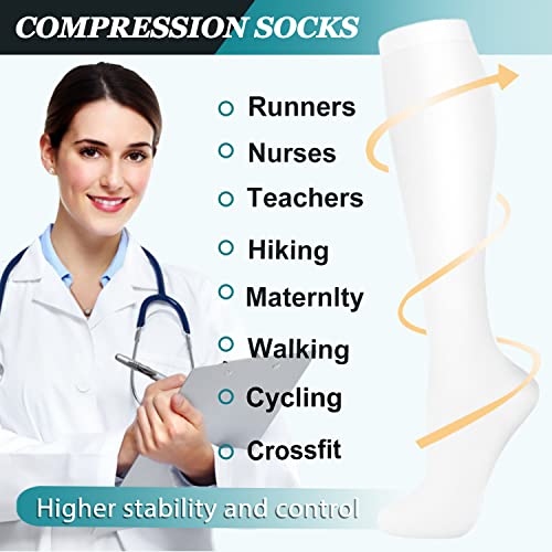 Image of Compression Socks for Women & Men (20-30mmHg) 1 /3 /7 Pairs - Best for Running, Travel,Cycling,Pregnant,Nurse