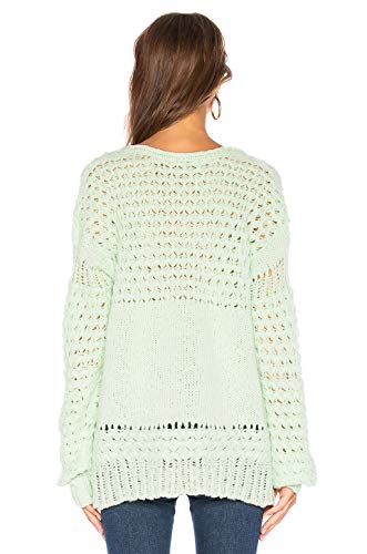 Free People Crashing Waves Women's Open Knit Slouch Sweater Green Size Xs #TOP3