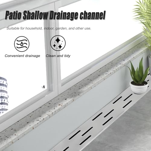 Canal de drainage linéaire avec grille amovible pour évacuation rapide