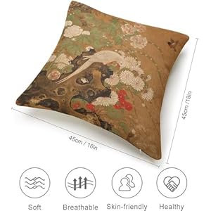 POMOTER Home The breadth of Birds and Flowers Decorative Square Throw Pillow Case Covers Thanksgiving Decor Farmhouse Outdoor Pillow Cover for Home Sofa Couch 18"x18" POMOTER Home The breadth of Birds and Flowers Decorative Square Throw Pillow Case Covers Thanksgiving Decor Farmhouse Outdoor Pillow Cover for Home Sofa Couch 18×18