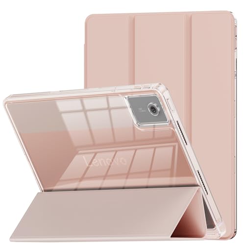 INFILAND Case for Lenovo Idea Tab 11 2025/Moto Pad 2026 Slim Stand Crystal Clear Protective Smart Cover for Lenovo Idea Tab 11 Inch TB-336ZU/336FU/Moto Pad 2026 [Auto Wake/Sleep] (Rose Gold)
