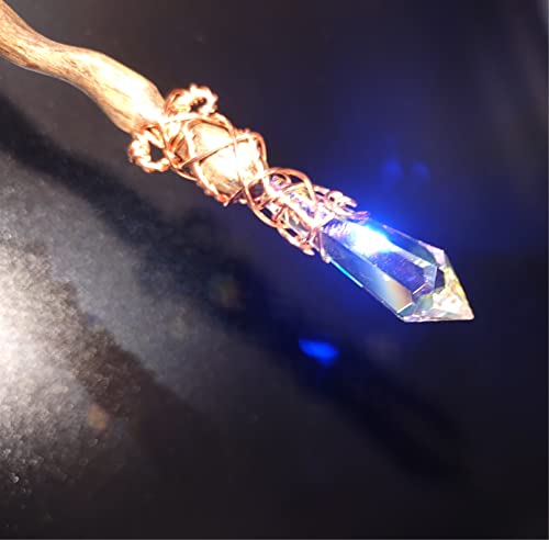 Merlin's Realm Rainbow Prism Oak Magic Wand