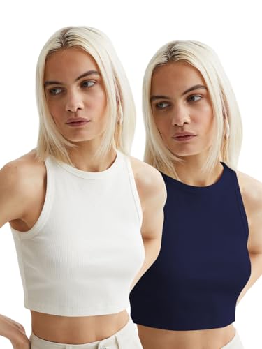 Débardeur sport en coton Toochki lot de 2 hauts courts pour femme style western décontracté