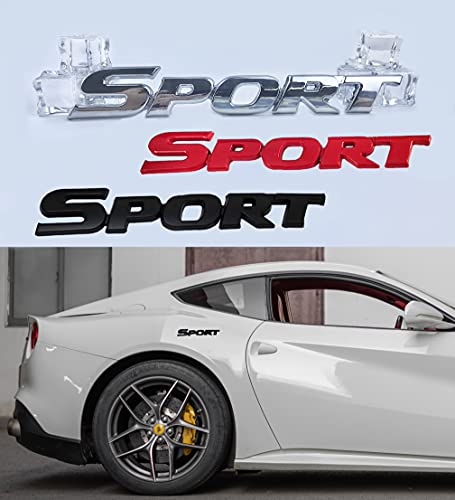 Lzaoa 2Pcs Sport Decal Emblem 3D Metal Car Sticker , Personalise 3D Premium Decals Emblem For Trunk Side Fender Rear Tailgate Compatible ( Set Of 2 ) (Legre Sport, Black) #TOP3