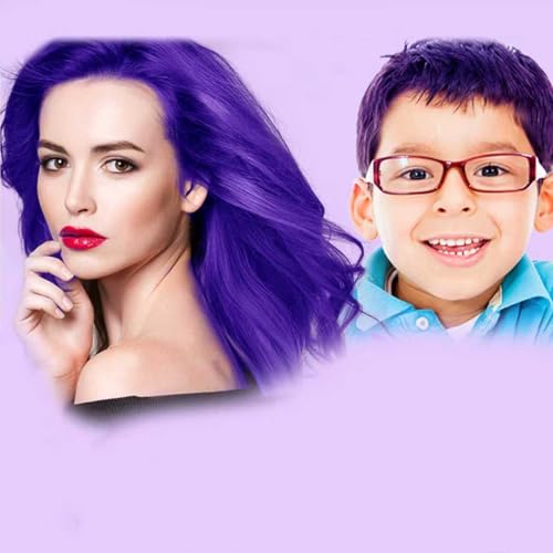HaiolorPro Purple Hair Color Wax Temporary Washable, Hair Dye for Kids, Hair Makeup Paint Wax for Parties or Cosplay, Hair Coloring Products No Messy (Purple)