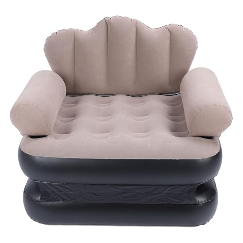 Denash Inflatable Sofa Bed, Thickened Flocked PVC Blow Up Couch Mattress, Large Load Capacity, Multifunctional Design