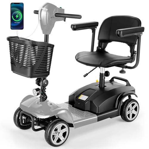 Wooken Mobility Scooters for Seniors, Adults, 4 Wheels Foldable Powered