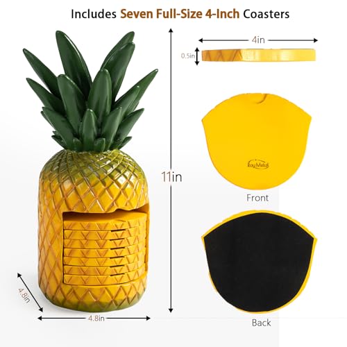 Dessous de verre ananas contre les taches de table résine isolante - 4