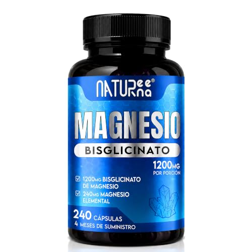 Bisglicinato de Magnesio Puro 1200 mg - 240 Cápsulas - Magnesium Quelado