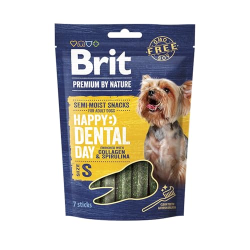 Brit Premium by Nature Dog Dental Sticks, Kausnacks für Kleine Hunde, Zahnpflege und Mundhygiene, 7 Stück je 140 g