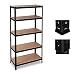 Produktbild Relaxdays Schwerlastregal, 5 Ebenen, Traglast 1325 kg, Steckregal Keller, Garage, HBT 180x90x60cm, Metall/MDF, schwarz