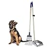 Spotty Wood Handle Pooper Scooper Durable Solid Metal Poop Tray with Rake 3675 Long Handled Scoop Great for Large or Small Dogs No Assembly Required Better for The Environment Than Plastic